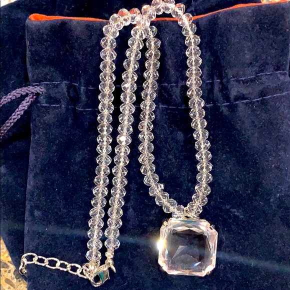 Swarovski crystal Square pendant - Picture 1 of 3